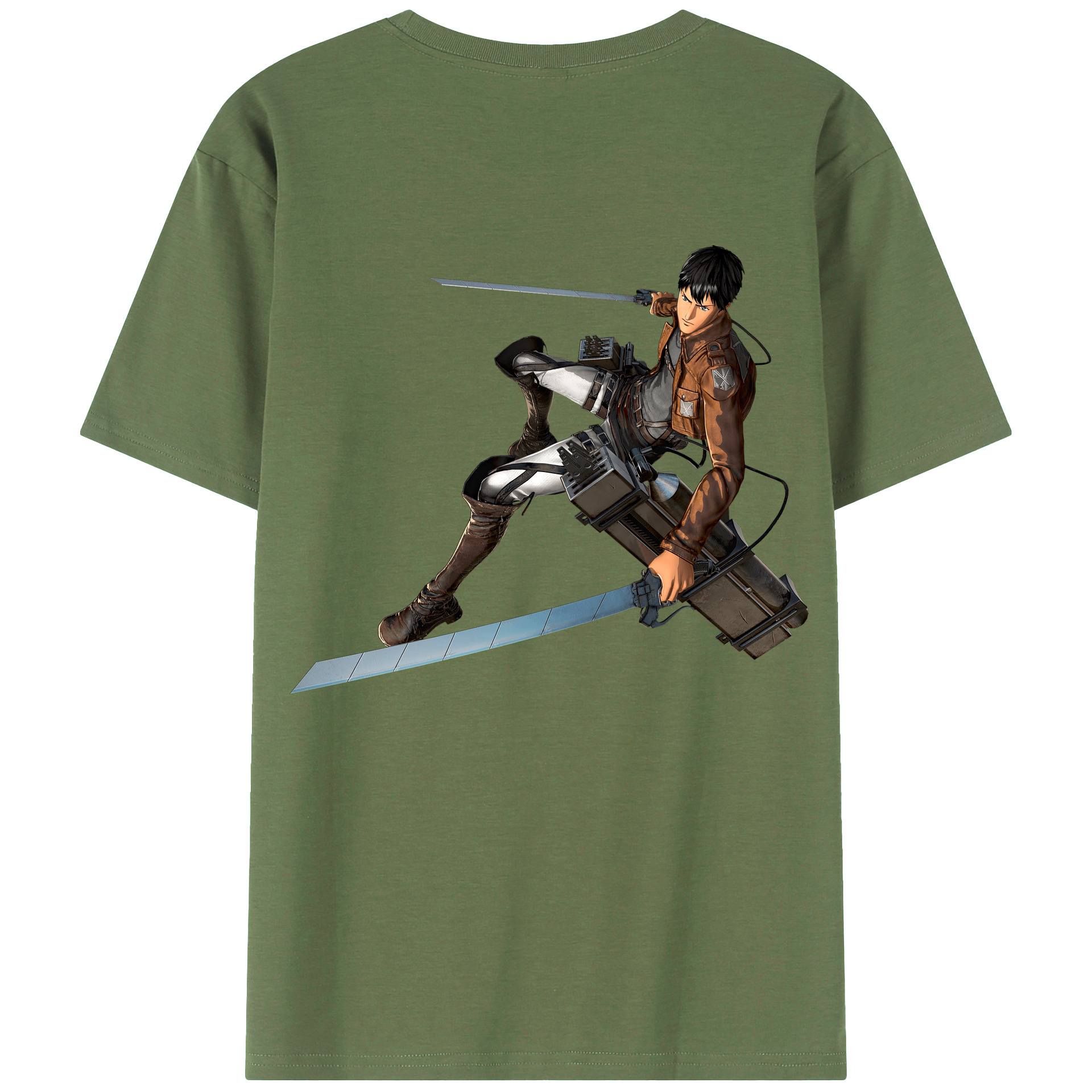 （画像用） 進撃の巨人 ベルトルト・フーバー Attack on Titan Bertholdt Hoover 綿100％ メンズ半袖Tシャツ（バックプリント） 通気性